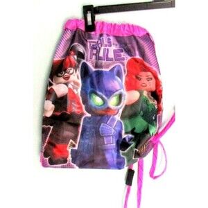 Lightweight Bag Girls Rule Lego Drawstring Close Lightweight W/ Pencil Case